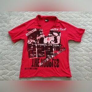The Kooples Red Eternal Life Tour Graphic Tee, size 3/Large
